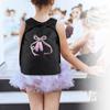 Girls Ballet Dance Backpack Kids Shoulder Sports Zipper Bag(Black)