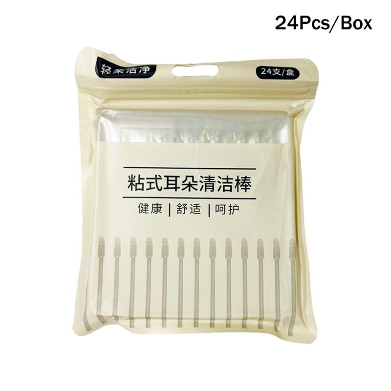 

24 Pcs/Box Disposable Sticky Ear Digger Pick Reusable Ear Cleaner Soft Ear Wax Removal Tool Earwax Remover For Olders Adult Kid 2