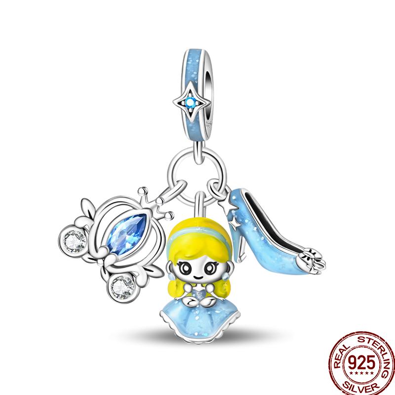 Unicorn Magic Mirror Series Copper Rainbow Cloud Fantasy Colored Charm Beads Suitable Fit Pan Original Bracelet