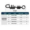 70Pcs Fishing Swivels Barrel Swivels Heavy Duty Corkscrew Snap Swivels Fishing Line Connector for Saltwater Freshwater