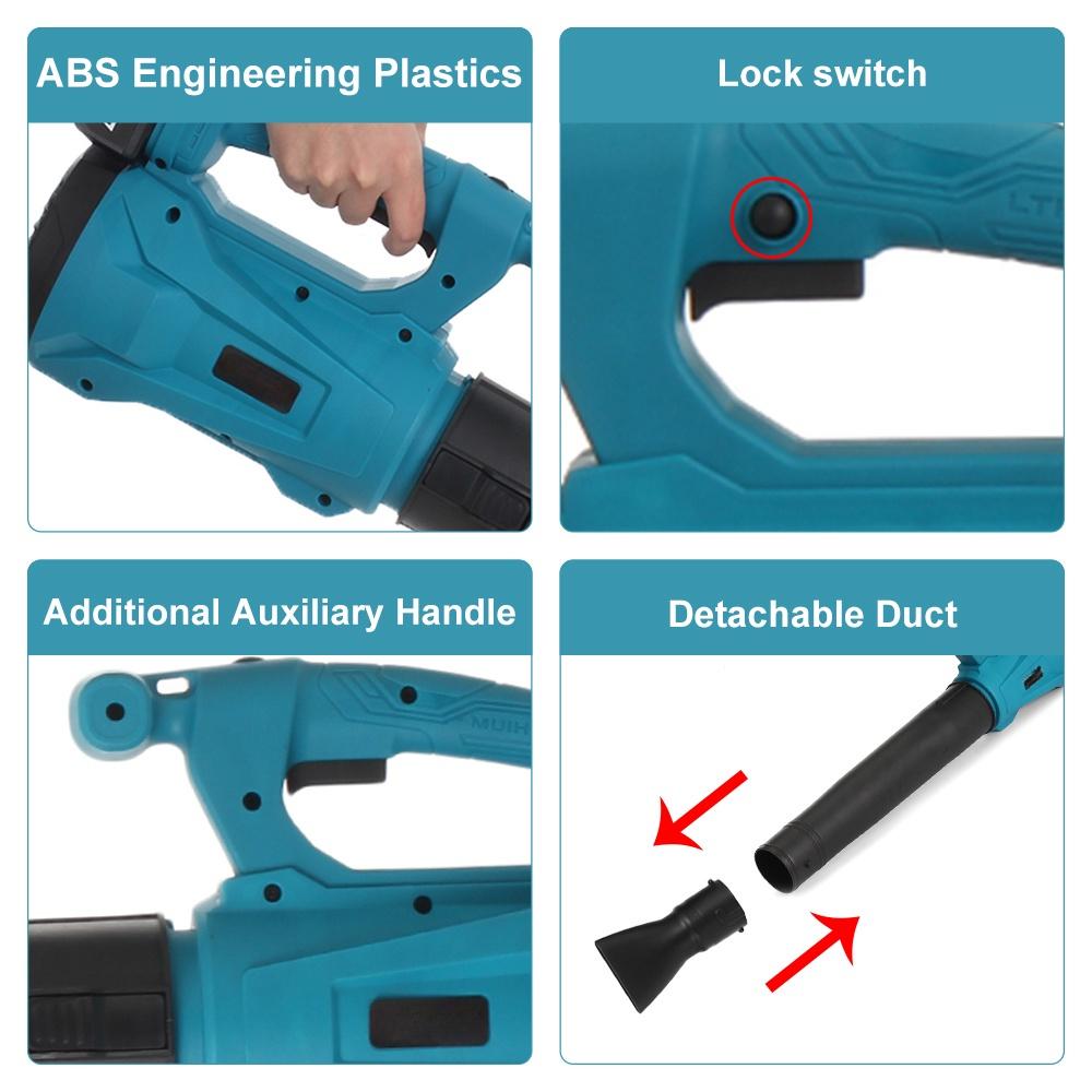4200W 388VF 6 Speed Industry Cordless Air Blower Cleaning Sweeper Garden Tool With 2 Battery Snow Blower Dust Leaf Collector