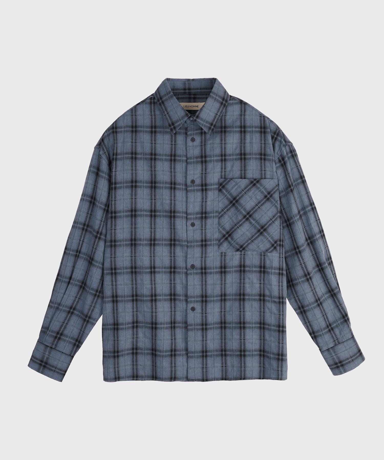 Riu Homme Chain Tartan Check Shirt_Navy Navy/M
