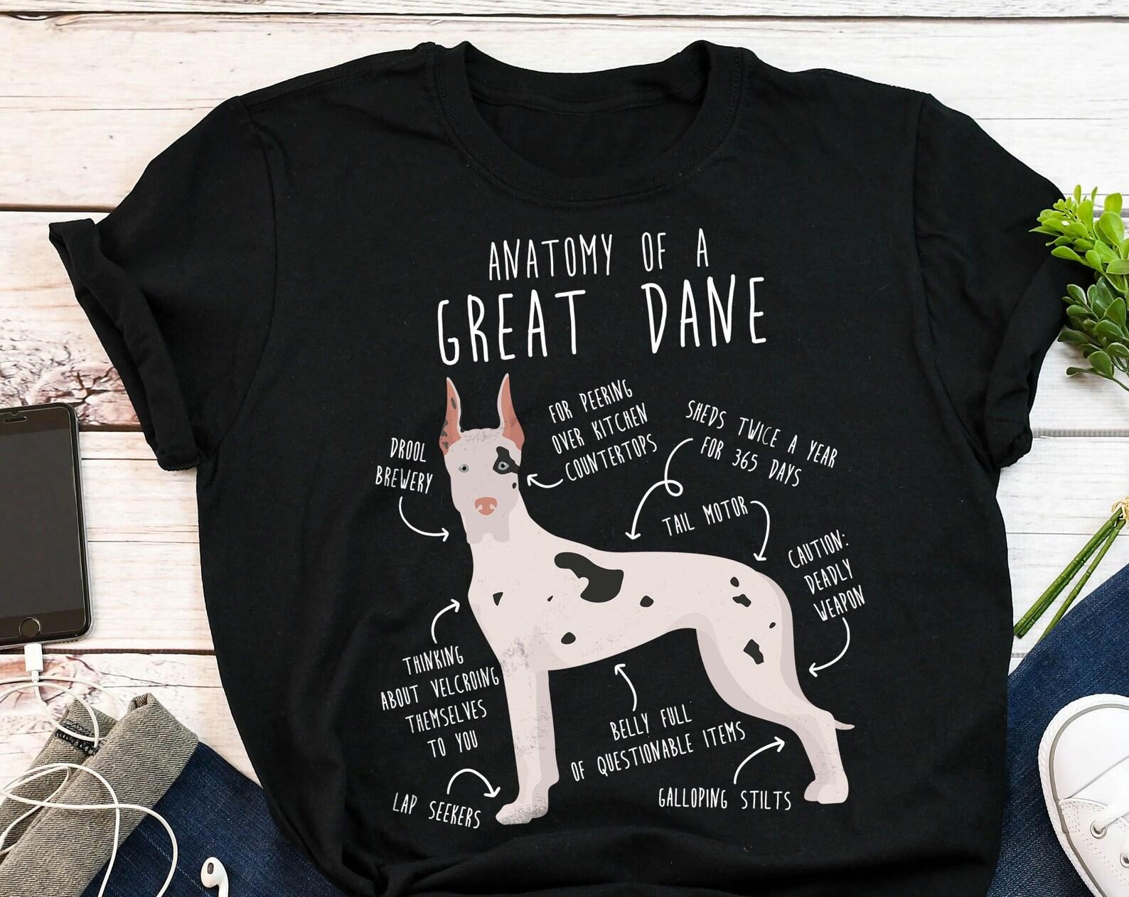 Harlequin Great Dane Shirt, , , Funny Dog Lover Gift, Cute Spotty Cropped Great Dane T-shirt, Dog Mom, Dog Dad Tshirt, Pet Tee 160
