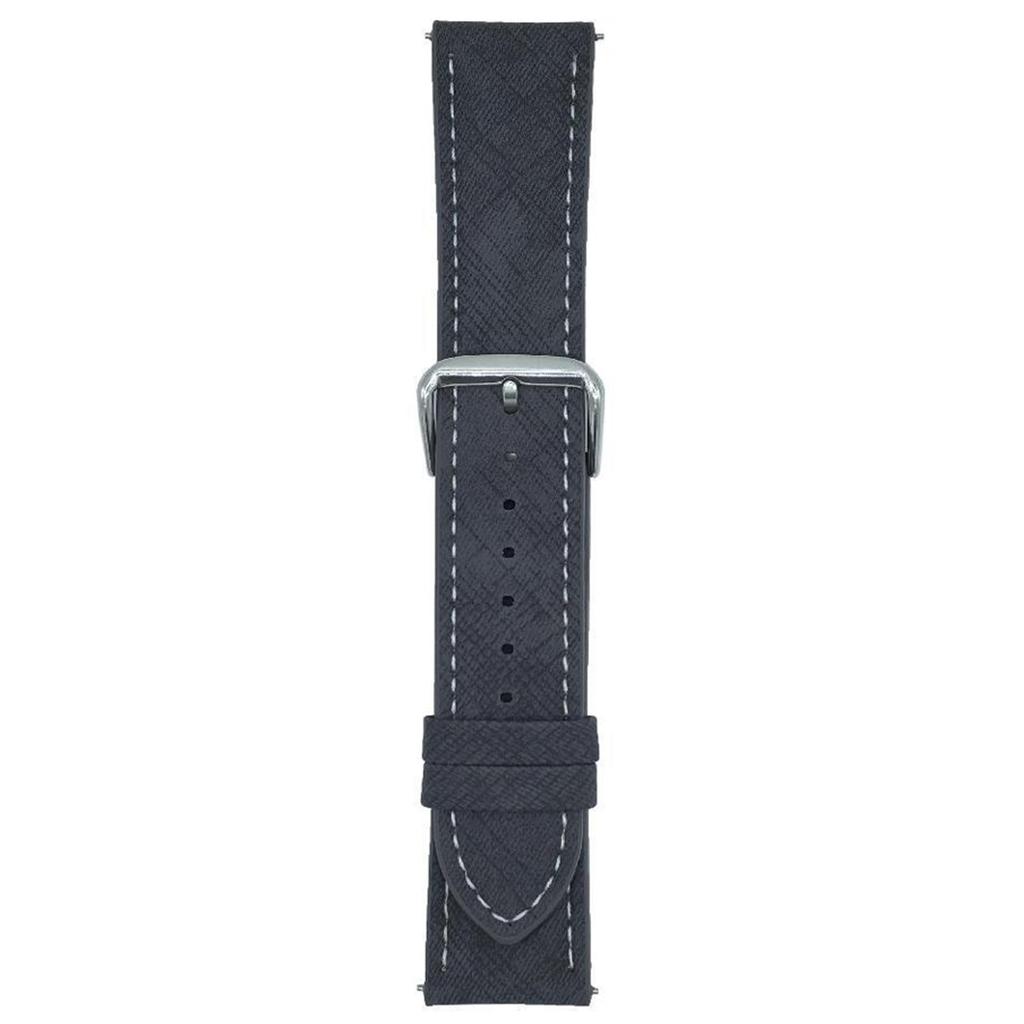 For Samsung Galaxy Watch7/Watch6 Watch Bands Universal 20mm Leather Wrist Strap with Steel Buckle