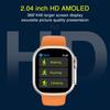 Herren 2,04" Amoled Hello Watch 3 Smartwatches Ultra Serie 8 49mm Kompass Herzfrequenz E-Book Damen 4GB Speicher Smartwatch