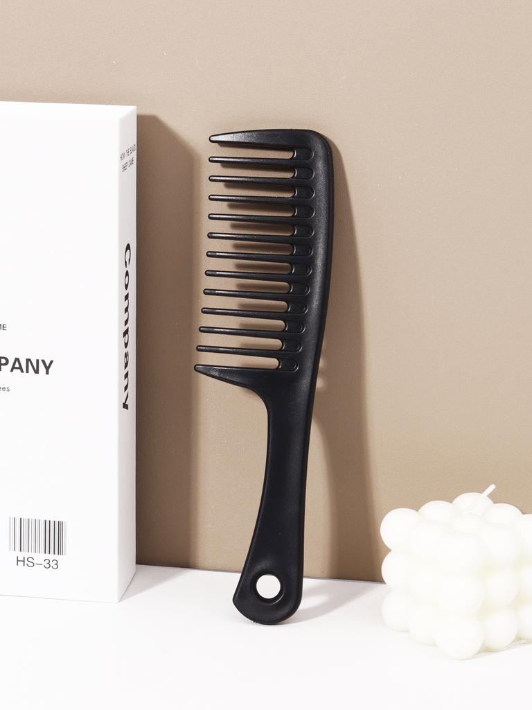 Wide tooth anti-static plastic comb,ergonomic handle,plastic bristle combing comb,suitable for various hair types