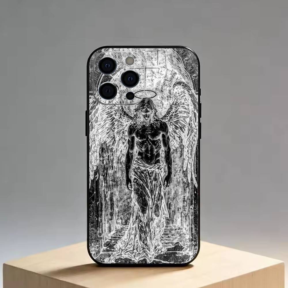 

Dark Fantasy Gothic Phone Case For iPhone 17,16,15,14,13,12,11 Plus,Pro Max,XS,Soft Silicone Black Cover iPhone12