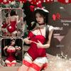 Alluring Red Bunny Girl Open Crotch Dress Set