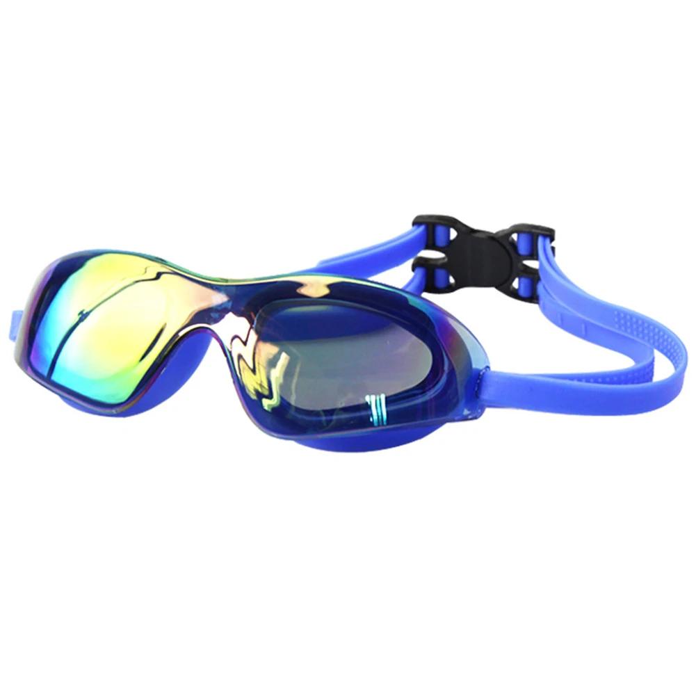 Galvanisierte Taucherbrille Verstellbare Schwimmbadbrille Dicht Schwimm-Sportbrille für Damen Herren Jugendliche Kinder