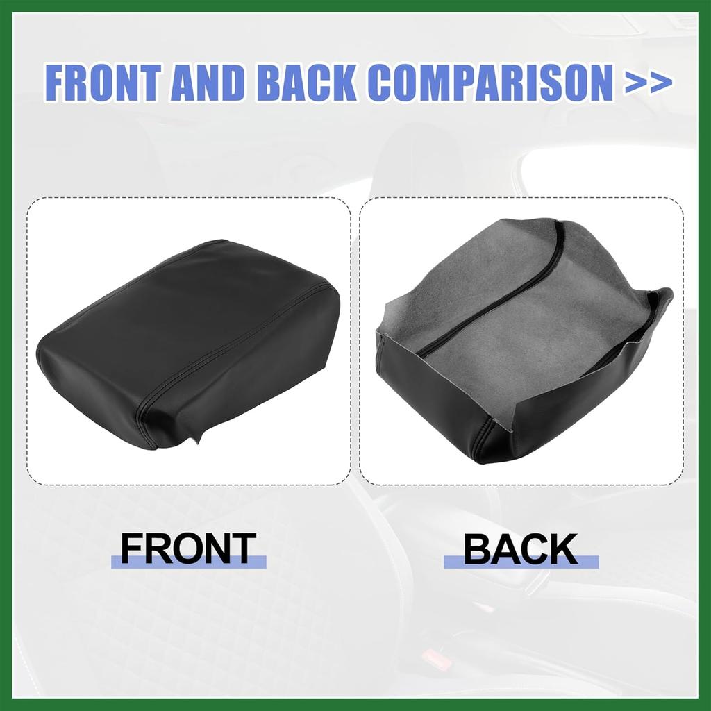 Motoforti Car Center Console Lid Armrest Seat Box Cover Protector Replacement Microfiber Leather for Toyota Avalon 2005-2012 Black Long-Lasting