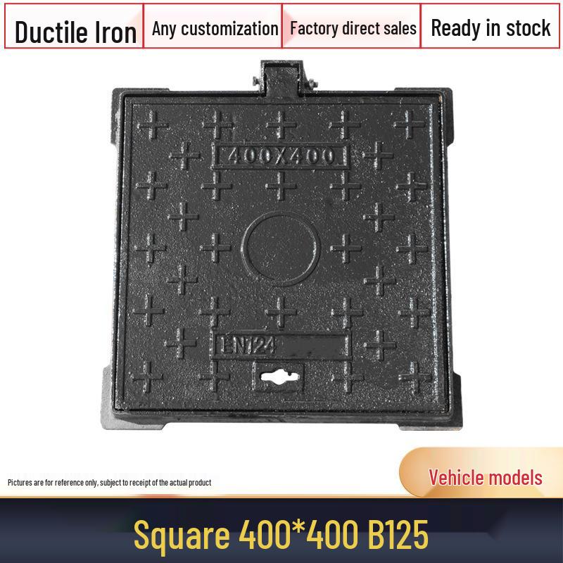 Square and Round Cast Iron Manhole Cover for Electric and Water Utilities