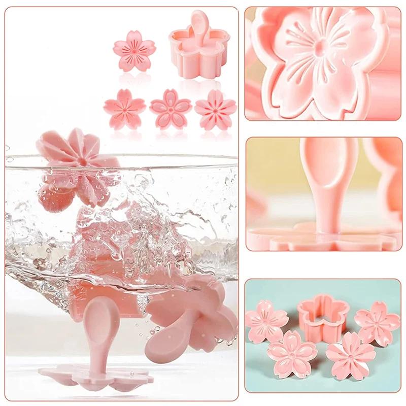 Cherry Blossom Cookie Cutter Fondant Stamp Floral Biscuit  DIY Baking Tool Pink Sakura Flower Cake Decoration Pastry Mold