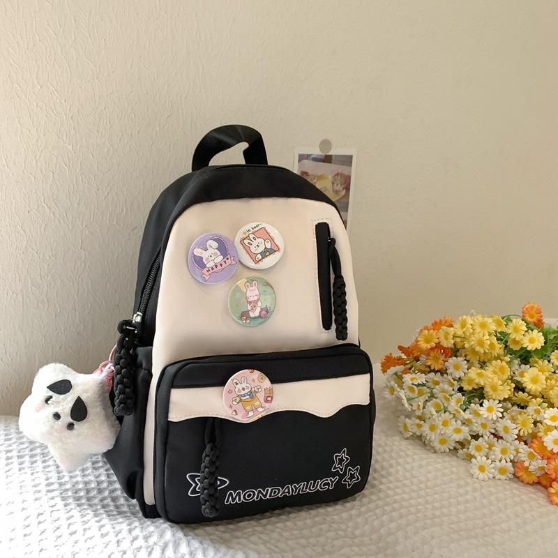 Simple and Versatile Student Backpack Summer New Girls Lightweight Schoolbag College Students Class Outing Backpack