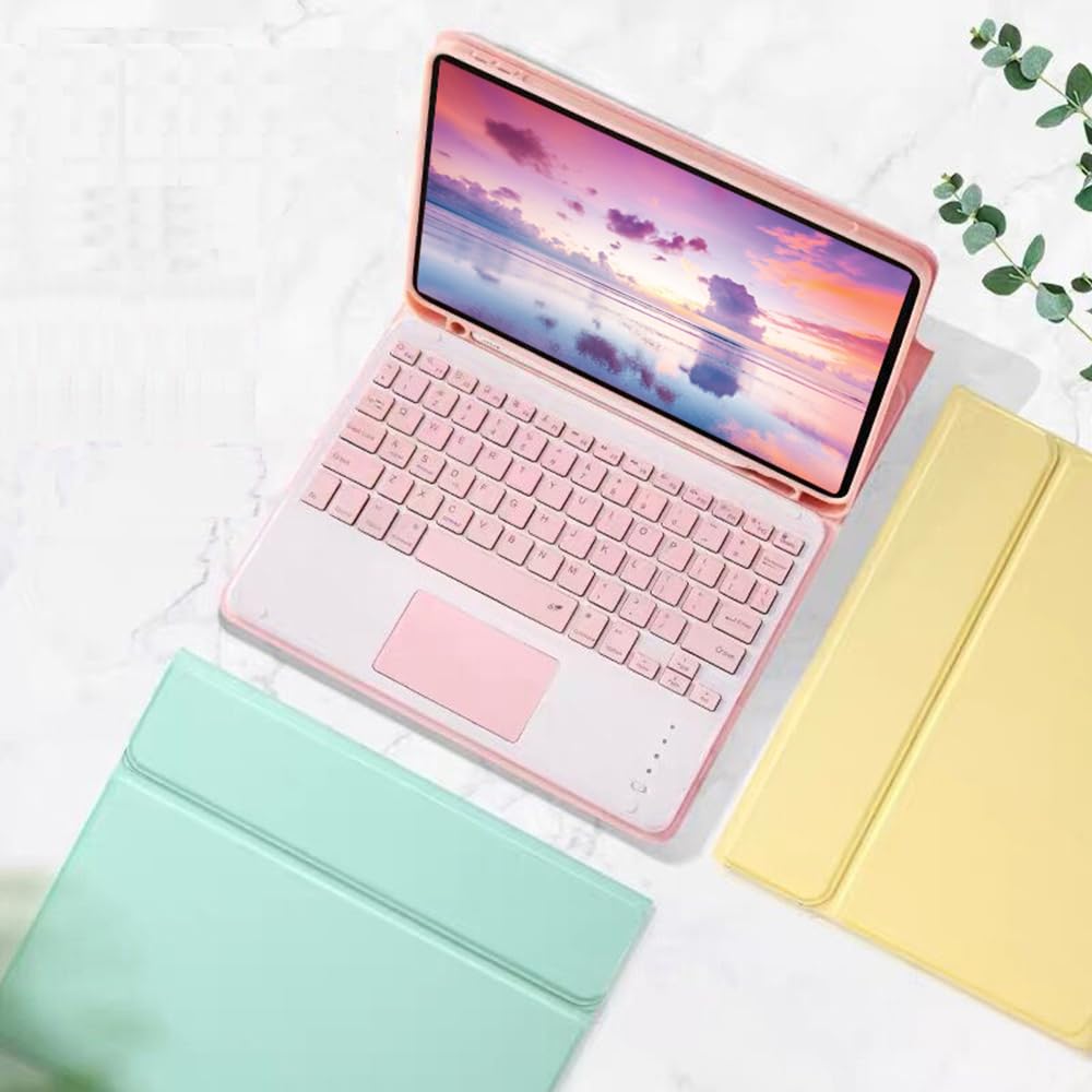 IPad Air M2 2025 Tastatur Kompatibel mit iPad Air mit Apple Pencil Ständer und Voll Pink 11-Zoll 2024/M3 Hülle, 4/Air 5, Touchpad, Aufbewahrung, Funktion,