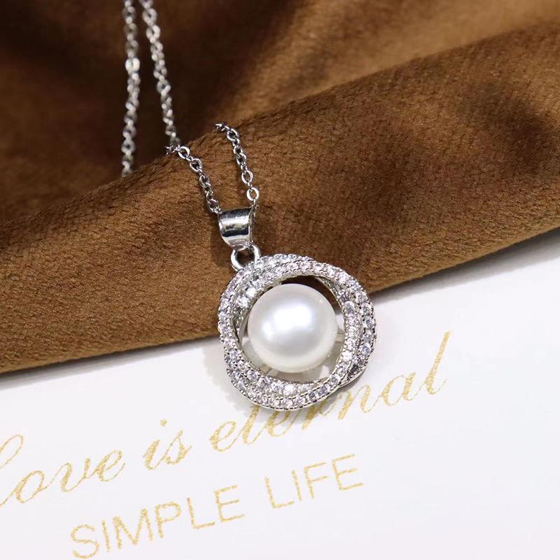8-9mm Freshwater Pearl Pendant: Women's Simple & Versatile Korean-Style Jewelry for Winter - Perfect Holiday Gift