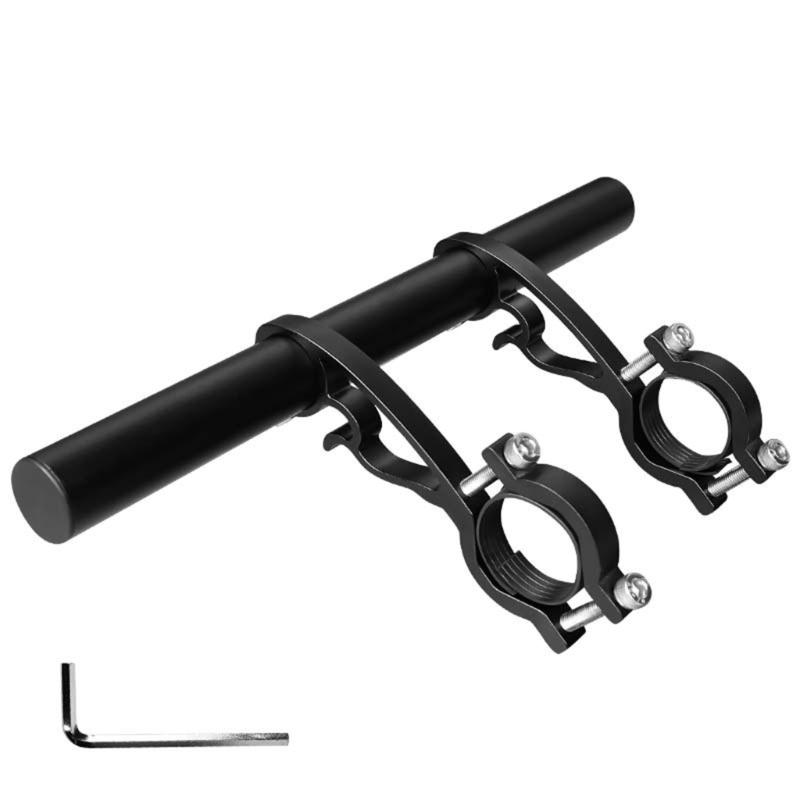Bicycles Handlebar Extension Double Clamp Long Bracket Bike Handlebar Extender Carbon Fiber Bracket Space Saving чёрный