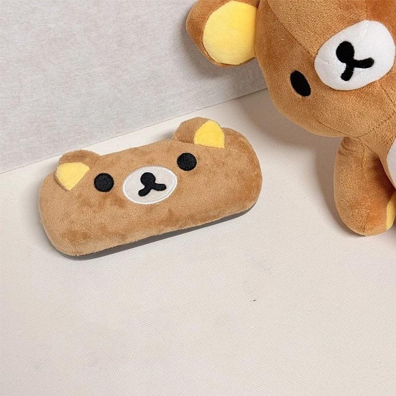 

Bear Plush Glasses Case Cartoon Anime Sunglasses Case Organizer Cute Kawaii Glasses Box Spectacle Eyeglass Cases коричневый