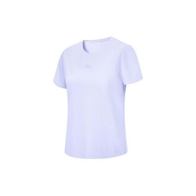 Li Ning Fitness Series Einfarbiges Sport-Kurzarm-T-Shirt Damen Tops Hellblau ATST580-2