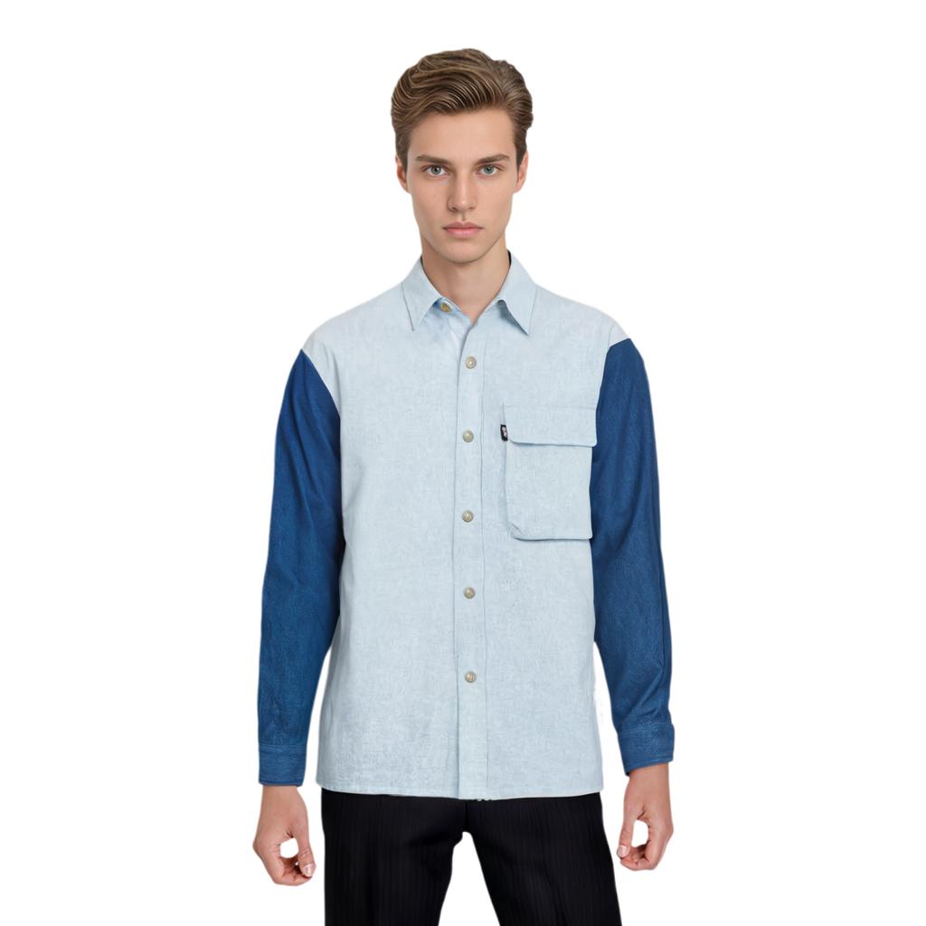 Levi's Shirts Men's Blue Pointed Collar Moderate Other A6390-0001