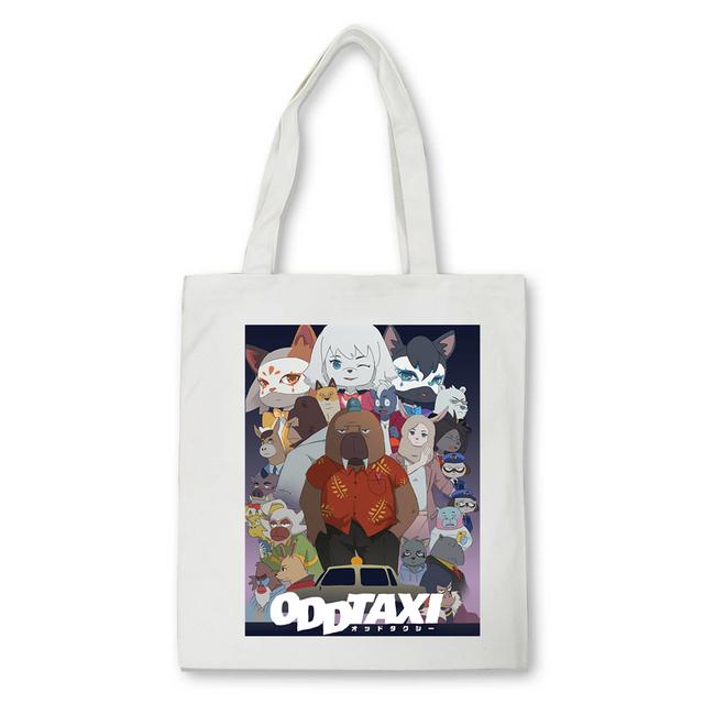 Cute Odd Taxi Anime Printing Shopper taška Ženy Estetická grafika Taška přes rameno eco Vysokokapacitní taška plátěná taška Bolsas