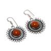 Natural Carnelian Gemstone 925 Sterling Silver Jewelry Earring 1.58" RE-501
