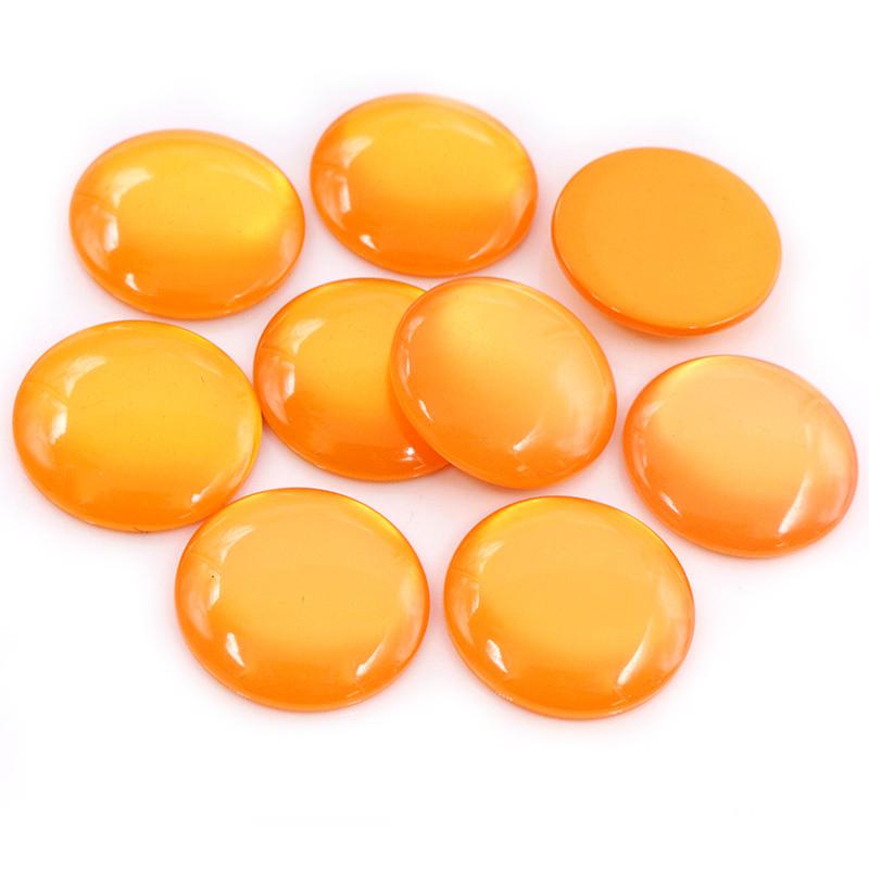 10pcs/lot 25mm Multi Mixed Color Flat Back Resin Cabochons Cameo Fit 25mm Cameo Base Domed Jewelry Accessories Supplies