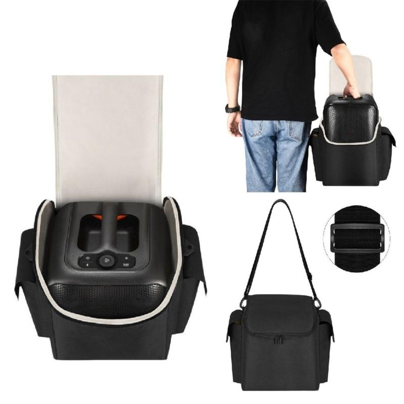 Customs Fit Carrying Case for Essential Speakers with Adjustable Strap and Spacious Compartments for Cables and More