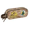 Trousse double - safta - Jurassic World - Multicolore - Caricature - Marron