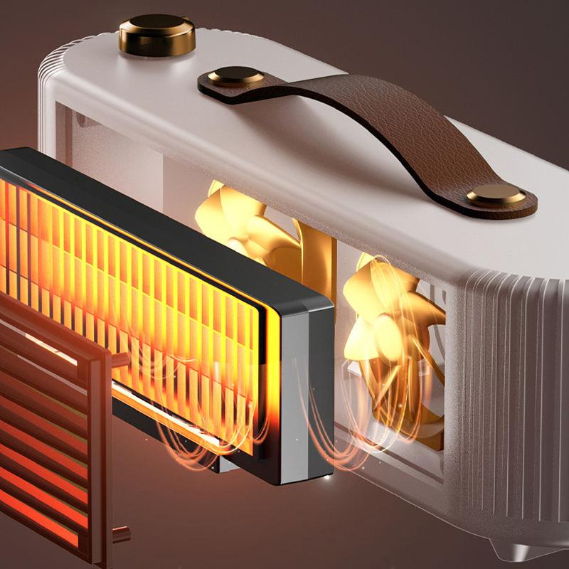 Mini tichý přenosný stolní počítač Úspora energie PTC keramický prostorový vzduch horkovzdušný ventilátor s rukojetí pro kancelářské domácnosti