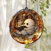 2D Acrylic Ghost Reading Book Suncatcher Hanging Decor For Indoors Outdoor Fall Parties Home Decoration Durable Unbreakable