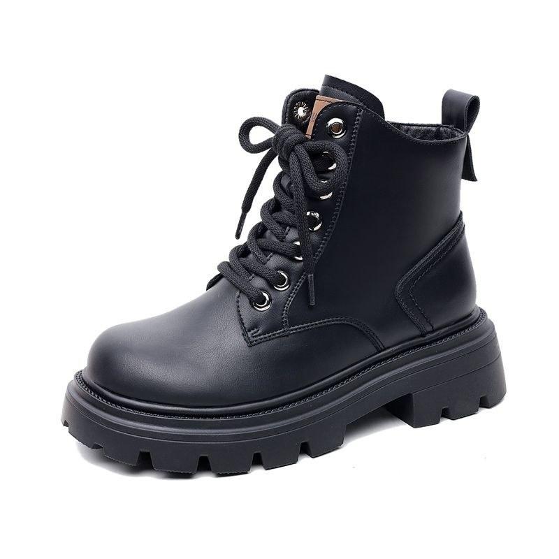 

Popular Martin boots women s 2024 new fashion soft-soled Internet celebrity locomotive boots thick-soled British style women s velvet short boots 40