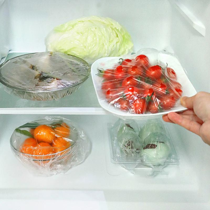 50/100Pcs Reusable Food Wrap Storage Bags Kitchen Fruit Fresh-Keeping Seal