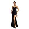 Sleeveless Sexy V-Neck Long Strapless Dress Maix Party Gown