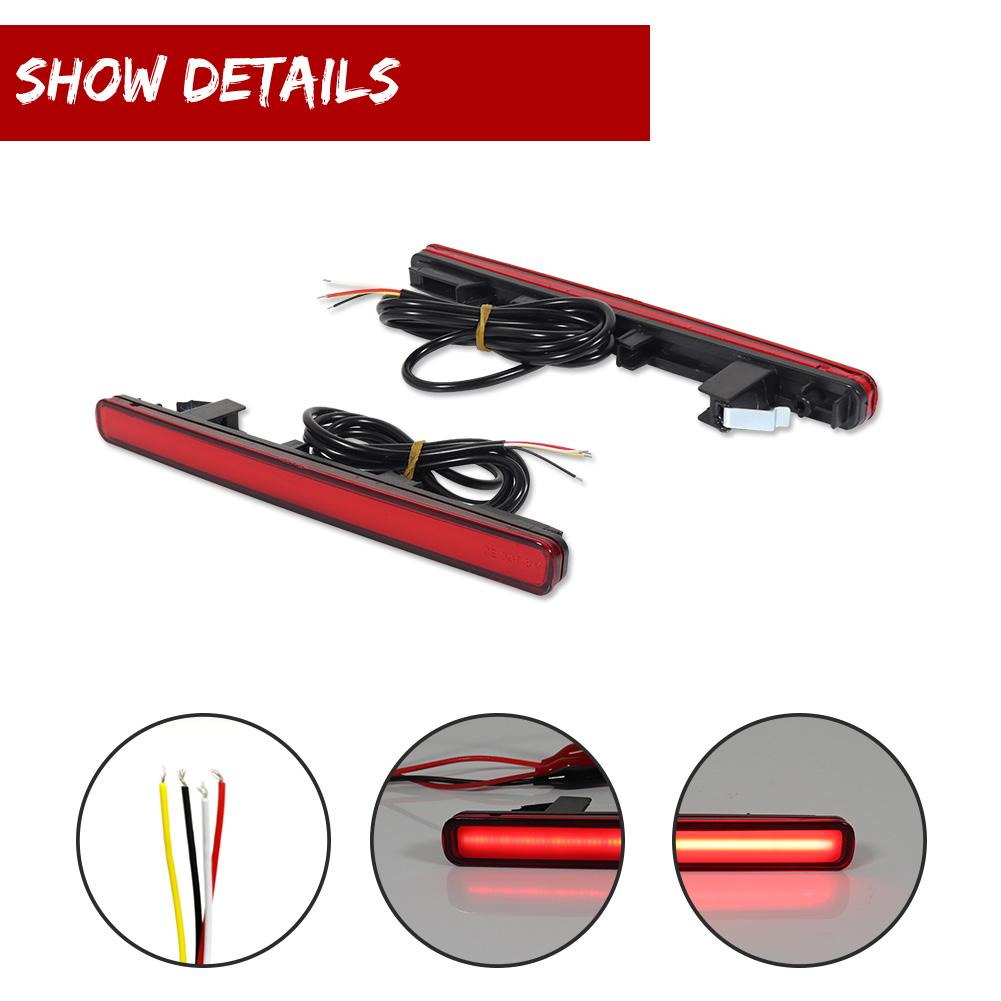 ZAG1 2PCS For Honda Accord 8 MK8 Saloon 2008-2015 EU Acura TSX Sedan 2009-2014 Version Car LED Rear Bumper Reflector Light Brake Lamp