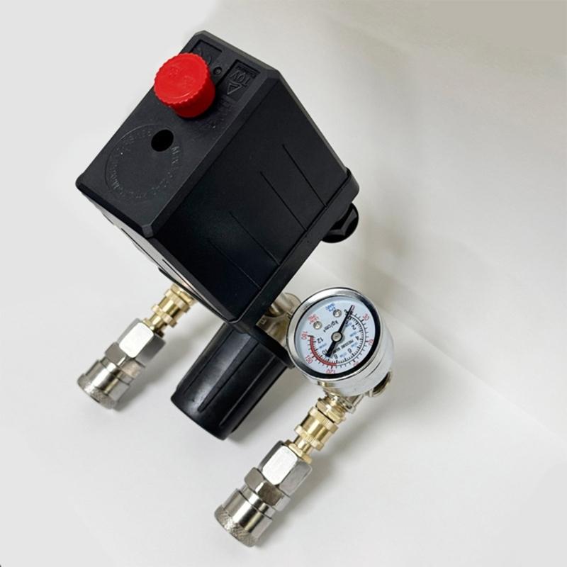 High Efficiency Air Compressor Switches Auto Load Unload Function 90-120PSI Pressure Switches Manifold Regulator