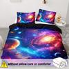 Comforter Galactic Galaxy 3D Space Universe Bedding Kit Large Size Soft Comfort Polyester Digital Print All-Season Use