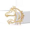 Simple Hollow Horse Brooch For Women Men Personality Alloy Smooth Animal Pin Brooch  Clothing Jewelry Accessories Gift