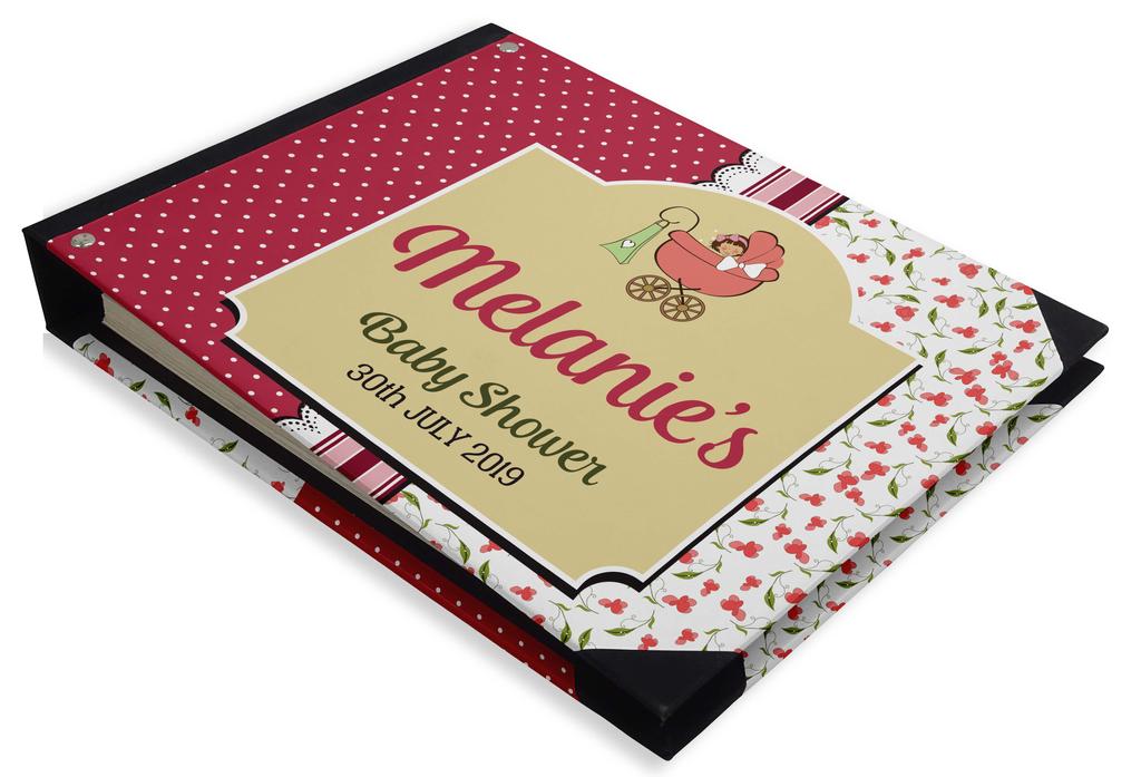 Darling Souvenir Blue Seamless Heart & Baby Objects Personalized Printed Baby Shower  Guest  Book  Scrapbook-7 x 9