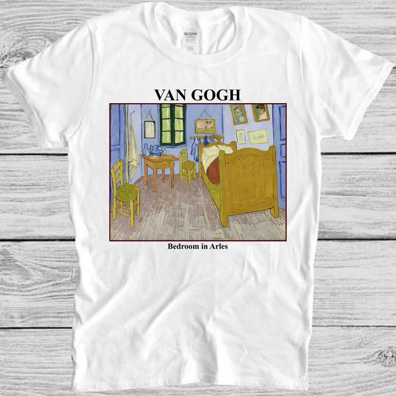 Van Gogh Bedroom in Arles Art Drawing Meme Gamer Movie Gift Tee T Shirt M1112 XS