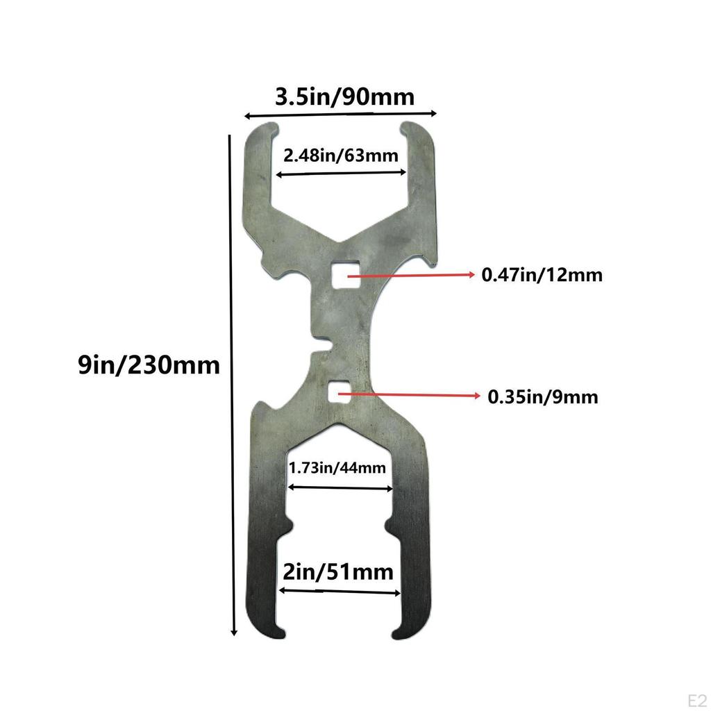 Basket Strainer Wrench 1-3/4 2 inch 2-1/2 Nut Bathroom Plumbing Tool for Installation or