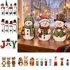 3/4pcs Vintage Christmas Snowman Decorations 2D Flat Holiday Tabletop Decor Gift