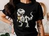 Cow Print T-Rex Shirt - Funny Cow Dinosaur Graphic Tee, Moo-Rex Western Aesthetic T-Shirt, Cowsaurus Shirt, Animal Print Jurassic Top