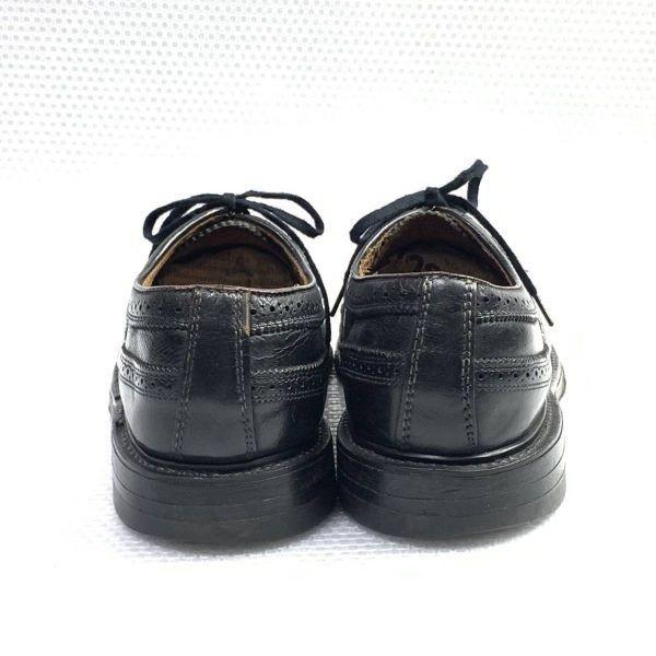 70s-80s Vintage/J.C. Penney/Long Wingtip American Full Brogue Shoes/9.5D/27.0-27.5cm/Black/(USED)