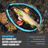 Fishing Landing Net Portable Fishing Net with Comfortable Grip and Storage Bags Foldable Landing Net Fishing Tackle Tool