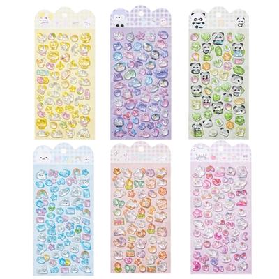 Embossed Animal Sticker Cartoon PVC Resin Sticker For Scrapbooking Notebook Journal Phone Cover Luggage Kids Rewarding