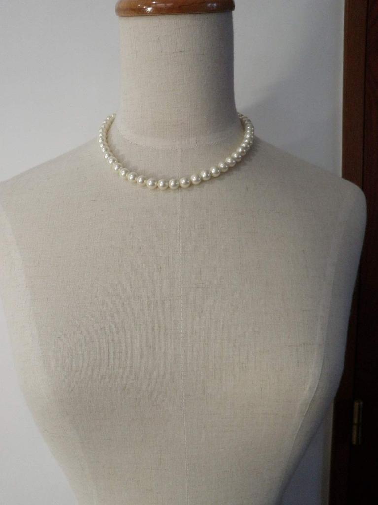 Perlenkette mit Magnetverschluss, Muschelkernperle, 8 mm, 42 cm, formelle Zeremonien, Hochzeiten, Abschlussfeiern, Eingangszeremonien, Empfangszubehör