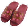 Sybilla Furore Size S Floral Easy To Senko 42543 Slippers, (approx. 22-23cm), Red, Print, Wipeable, Clean, Stylish, Cute,