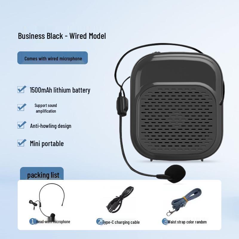 Bee-shaped Amplifier & Wired Headset Mic for Teachers & Tours - High Volume Megaphone for Mall Use