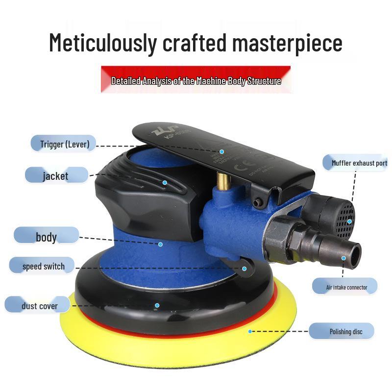 Gaobao 5-inch Pneumatic Sander & Polisher for Metal, Car, and Stone