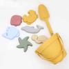 8Pcs Summer Beach Toys Kids Soft Silicone Sandbox Set Beach Game Silicone Sand Toys for Toddlers Kids Swim GameToddlers